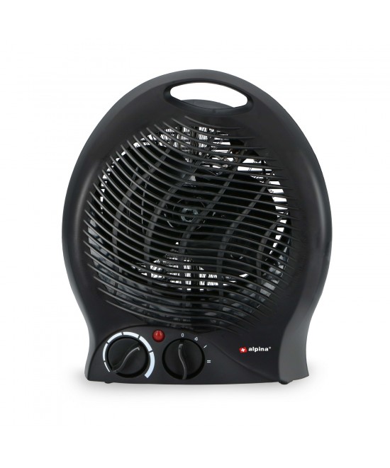 Αερόθερμο Με 2 Επιλογές Θερμοκρασίας Μαύρο 2000W 22x13x27cm ALPINA