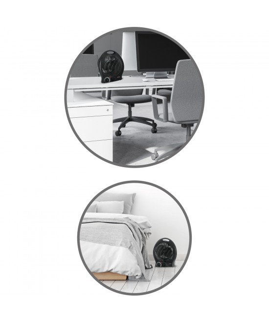 Αερόθερμο Με 2 Επιλογές Θερμοκρασίας Μαύρο 2000W 22x13x27cm ALPINA