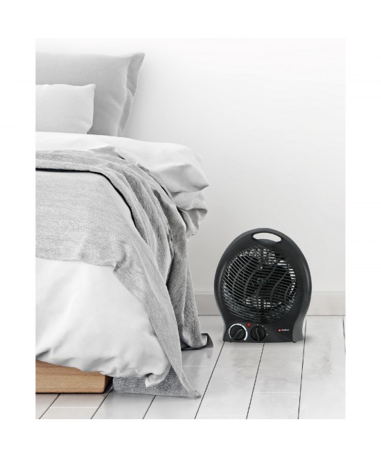 Αερόθερμο Με 2 Επιλογές Θερμοκρασίας Μαύρο 2000W 22x13x27cm ALPINA