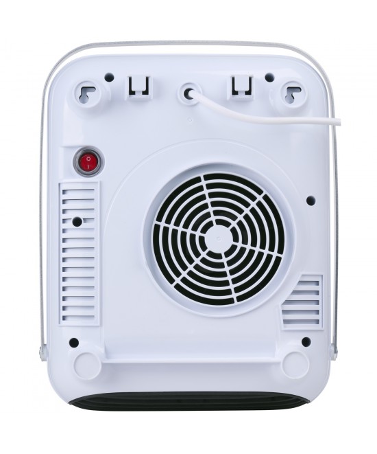 Αερόθερμο Μπάνιου Επιτοίχιο Ψηφιακό Με Κρεμάστρα Πετσέτας Και Τηλεχειριστήριο Λευκό IP22 750/2000W ALPINA