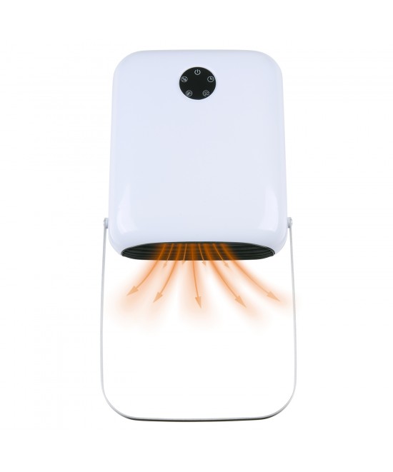 Αερόθερμο Μπάνιου Επιτοίχιο Ψηφιακό Με Κρεμάστρα Πετσέτας Και Τηλεχειριστήριο Λευκό IP22 750/2000W ALPINA