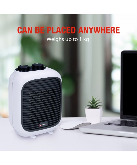Φορητό Αερόθερμο 2-Σε-1 1500W Λευκό/Μαύρο 16x10x22cm ALPINA