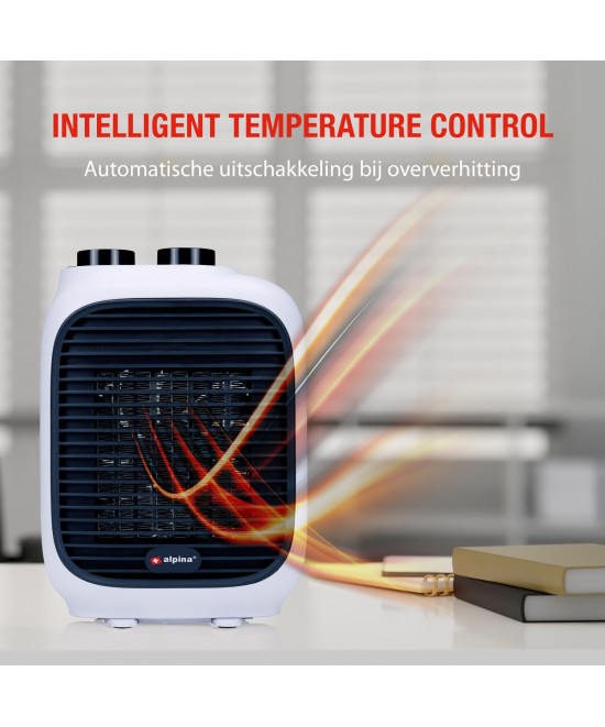Φορητό Αερόθερμο 2-Σε-1 1500W Λευκό/Μαύρο 16x10x22cm ALPINA