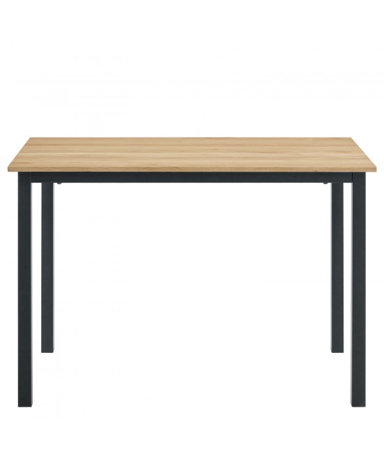 Τραπέζι Τραπεζαρίας ArteLibre VERDELL Sonoma/Μαύρο Μέταλλο/Μοριοσανίδα 110x70x76cm