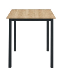 Τραπέζι Τραπεζαρίας ArteLibre VERDELL Sonoma/Μαύρο Μέταλλο/Μοριοσανίδα 110x70x76cm