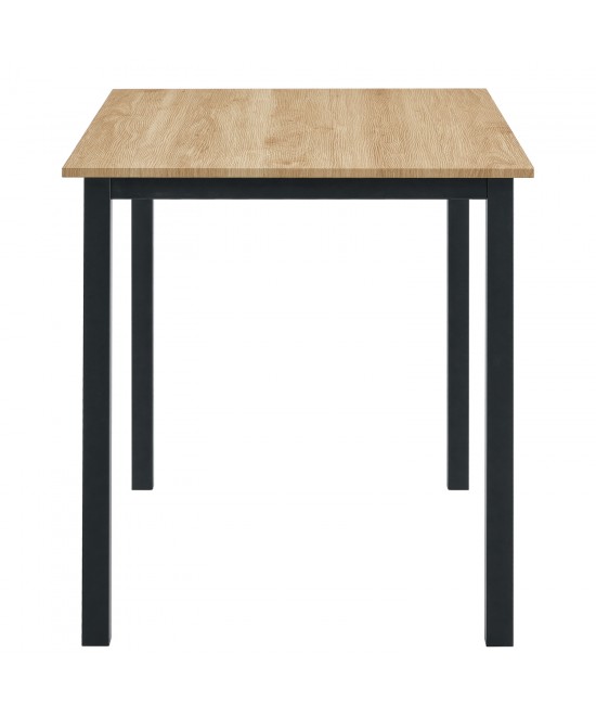 Τραπέζι Τραπεζαρίας ArteLibre VERDELL Sonoma/Μαύρο Μέταλλο/Μοριοσανίδα 110x70x76cm