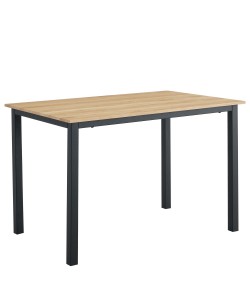 Τραπέζι Τραπεζαρίας ArteLibre VERDELL Sonoma/Μαύρο Μέταλλο/Μοριοσανίδα 110x70x76cm