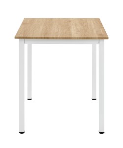 Τραπέζι Τραπεζαρίας ArteLibre VERDELL Sonoma/Λευκό Μέταλλο/Μοριοσανίδα 110x70x76cm