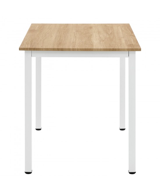 Τραπέζι Τραπεζαρίας ArteLibre VERDELL Sonoma/Λευκό Μέταλλο/Μοριοσανίδα 110x70x76cm