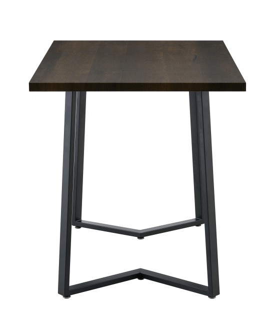 Τραπέζι Τραπεζαρίας ArteLibre WINFORD Καρυδί/Μαύρο Μέταλλο/Μοριοσανίδα 120x70x76cm