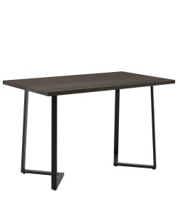 Τραπέζι Τραπεζαρίας ArteLibre WINFORD Καρυδί/Μαύρο Μέταλλο/Μοριοσανίδα 120x70x76cm