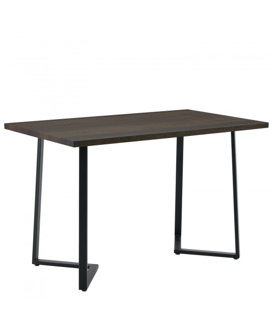 Τραπέζι Τραπεζαρίας ArteLibre WINFORD Καρυδί/Μαύρο Μέταλλο/Μοριοσανίδα 120x70x76cm