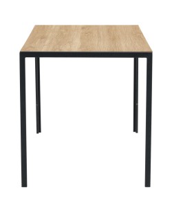 Τραπέζι Τραπεζαρίας ArteLibre CRESTMERE Sonoma/Μαύρο Μέταλλο/Μοριοσανίδα 120x70x75cm