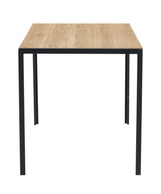 Τραπέζι Τραπεζαρίας ArteLibre CRESTMERE Sonoma/Μαύρο Μέταλλο/Μοριοσανίδα 120x70x75cm