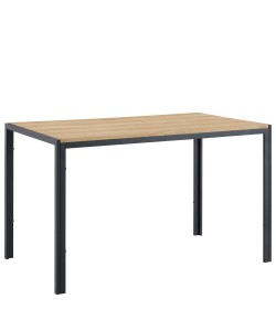 Τραπέζι Τραπεζαρίας ArteLibre CRESTMERE Sonoma/Μαύρο Μέταλλο/Μοριοσανίδα 120x70x75cm