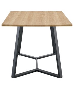 Τραπέζι Τραπεζαρίας ArteLibre DUNSMERE Sonoma/Μαύρο Μέταλλο/Μοριοσανίδα 160x90x75cm