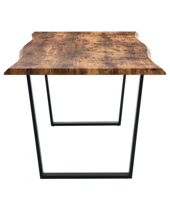 Σετ Τραπεζαρία (2+1) ArteLibre NORTHAM Καρυδί/Μαύρο Μέταλλο/Ξύλο