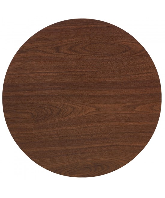 Τραπέζι Τραπεζαρίας ArteLibre QUINTON Καρυδί/Μαύρο Μέταλλο/Μοριοσανίδα 60x60x74cm