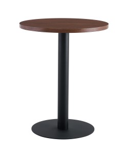 Τραπέζι Τραπεζαρίας ArteLibre QUINTON Καρυδί/Μαύρο Μέταλλο/Μοριοσανίδα 60x60x74cm