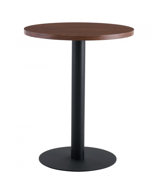 Τραπέζι Τραπεζαρίας ArteLibre QUINTON Καρυδί/Μαύρο Μέταλλο/Μοριοσανίδα 60x60x74cm