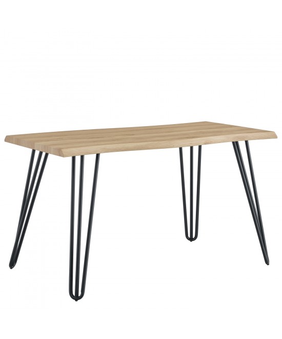 Τραπέζι Τραπεζαρίας ArteLibre BRANWELL Sonoma/Μαύρο Μέταλλο/Μοριοσανίδα 160x80x77.5cm