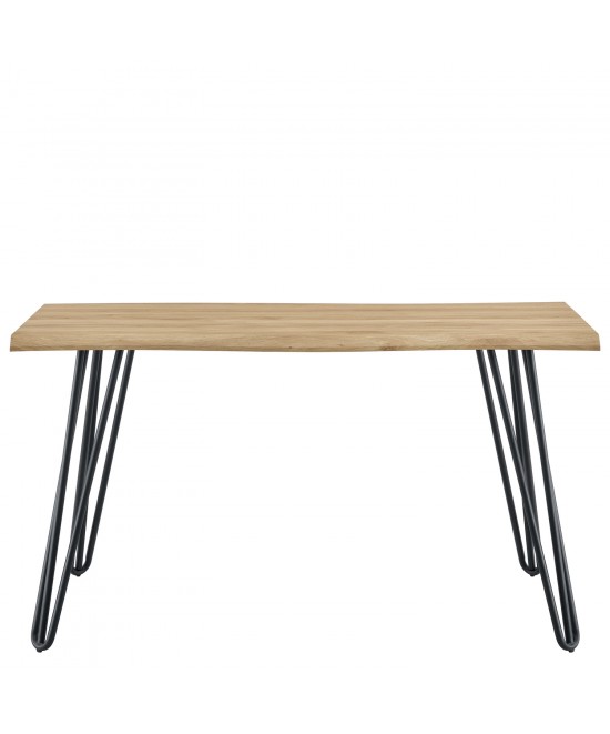 Τραπέζι Τραπεζαρίας ArteLibre BRANWELL Sonoma/Μαύρο Μέταλλο/Μοριοσανίδα 120x60x77.5cm