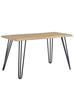 Τραπέζι Τραπεζαρίας ArteLibre BRANWELL Sonoma/Μαύρο Μέταλλο/Μοριοσανίδα 120x60x77.5cm