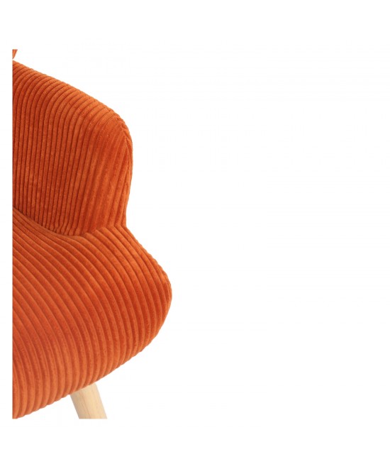 Πολυθρόνα ArteLibre LIRA Σάπιο Μήλο Ύφασμα Κοτλέ/Ξύλο 94.5x64x70.5cm