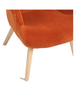 Πολυθρόνα ArteLibre LIRA Σάπιο Μήλο Ύφασμα Κοτλέ/Ξύλο 94.5x64x70.5cm
