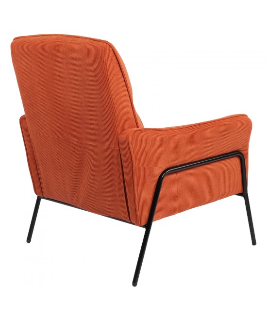 Πολυθρόνα ArteLibre ELAN Σάπιο Μήλο Ύφασμα Κοτλέ/Μέταλλο 94x77x82cm