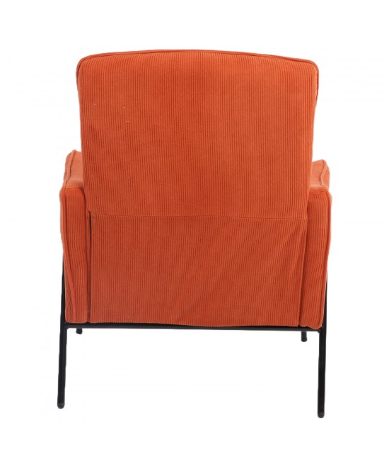 Πολυθρόνα ArteLibre ELAN Σάπιο Μήλο Ύφασμα Κοτλέ/Μέταλλο 94x77x82cm