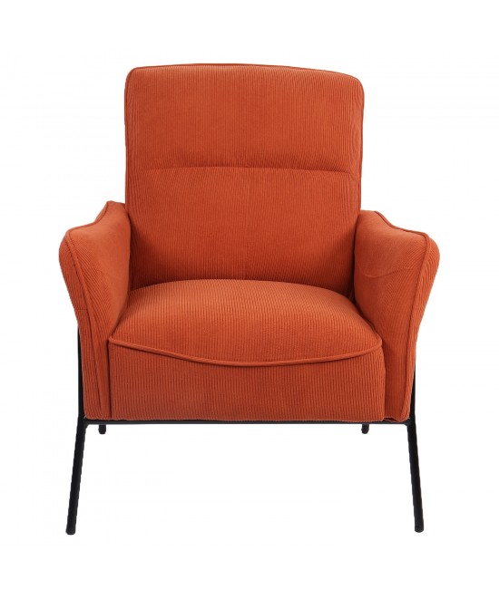 Πολυθρόνα ArteLibre ELAN Σάπιο Μήλο Ύφασμα Κοτλέ/Μέταλλο 94x77x82cm