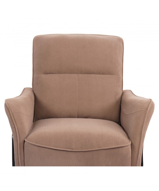 Πολυθρόνα ArteLibre ELAN Taupe Ύφασμα Κοτλέ/Μέταλλο 94x77x82cm