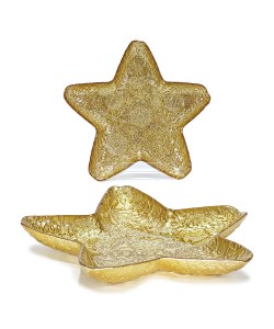 Χριστουγεννιάτικο Διακοσμητικό Μπωλ Αστεριού Χρυσό 23cm Χριστουγεννιάτικο Διακοσμητικό Μπωλ Αστεριού Χρυσό 23cm