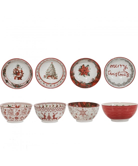 Χριστουγεννιάτικο Μπολ Πορσελάνη 150cl Σε 4 Σχέδια