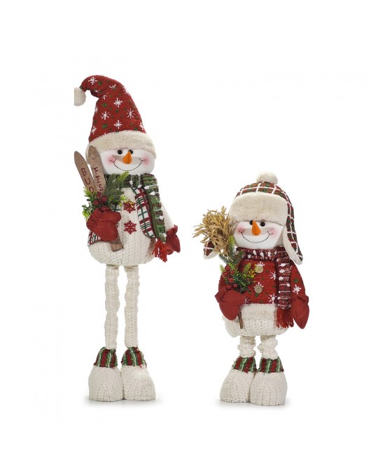 Χριστουγεννιάτικος Χιονάνθρωπος Επεκτεινόμενος Κόκκινο/Πράσινο 100cm Χριστουγεννιάτικος Χιονάνθρωπος Επεκτεινόμενος Κόκκινο/Πράσινο 100cm