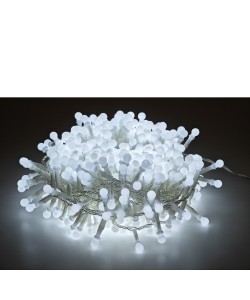 Χριστουγεννιάτικα Φώτα 300 LED Cherry Ψυχρό Λευκό Με Διαφανές Καλώδιο Και Πρόγραμμα