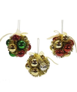 Χριστουγεννιάτικη Μπάλα Κόκκινο/Χρυσό/Πράσινο Φ9cm Σε 3 Σχέδια Χριστουγεννιάτικη Μπάλα Κόκκινο/Χρυσό/Πράσινο Φ9cm Σε 3 Σχέδια
