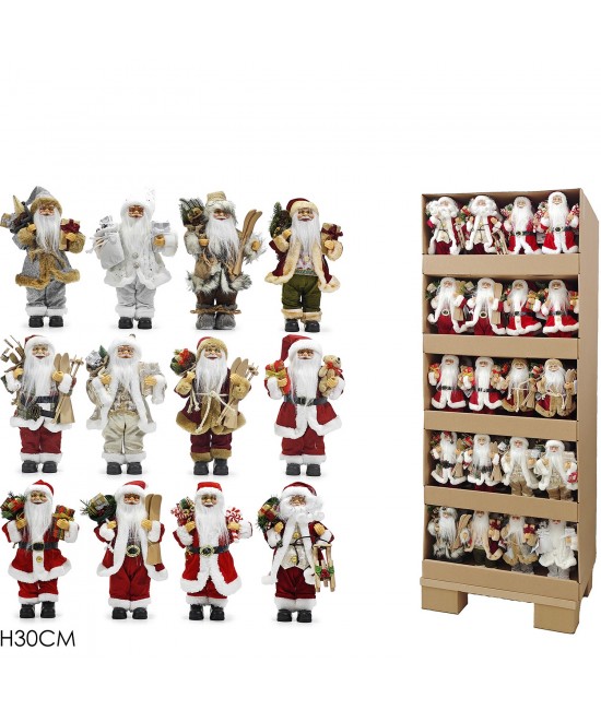 Χριστουγεννιάτικος Άγιος Βασίλης 30cm Σε 12 Σχέδια