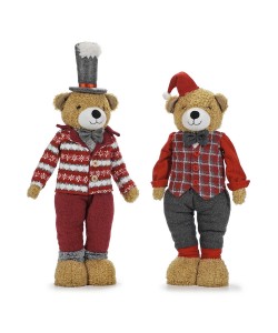 Χριστουγεννιάτικο Αρκουδάκι Με Εκτεινόμενα Πόδια 60cm Σε 2 Σχέδια Χριστουγεννιάτικο Αρκουδάκι Με Εκτεινόμενα Πόδια 60cm Σε 2 Σχέδια