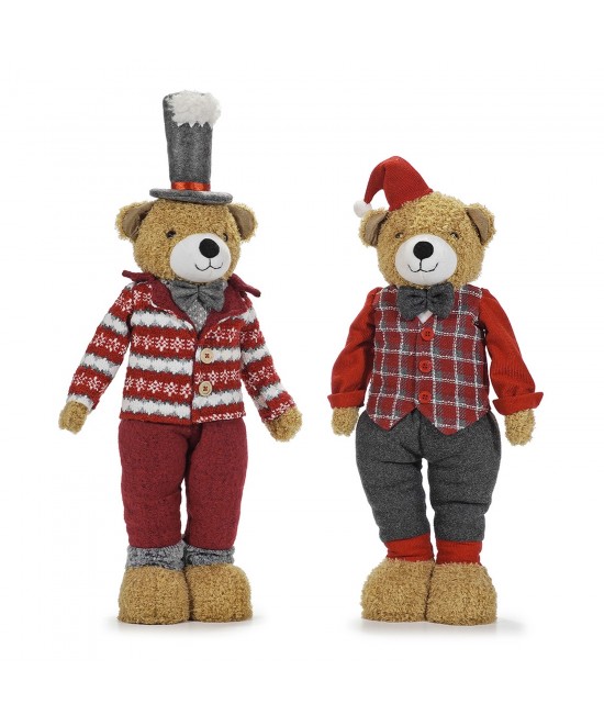 Χριστουγεννιάτικο Αρκουδάκι Με Εκτεινόμενα Πόδια 60cm Σε 2 Σχέδια Χριστουγεννιάτικο Αρκουδάκι Με Εκτεινόμενα Πόδια 60cm Σε 2 Σχέδια