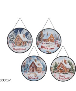 Χριστουγεννιάτικο Κρεμαστό Διακοσμητικό Φ30cm Σε 4 Σχέδια