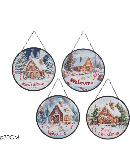 Χριστουγεννιάτικο Κρεμαστό Διακοσμητικό Φ30cm Σε 4 Σχέδια