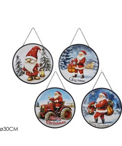 Χριστουγεννιάτικο Κρεμαστό Διακοσμητικό Φ30cm Σε 4 Σχέδια