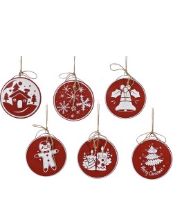 Χριστουγεννιάτικα Κρεμαστά Διακοσμητικά 22cm Σε 6 Σχέδια Χριστουγεννιάτικα Κρεμαστά Διακοσμητικά 22cm Σε 6 Σχέδια