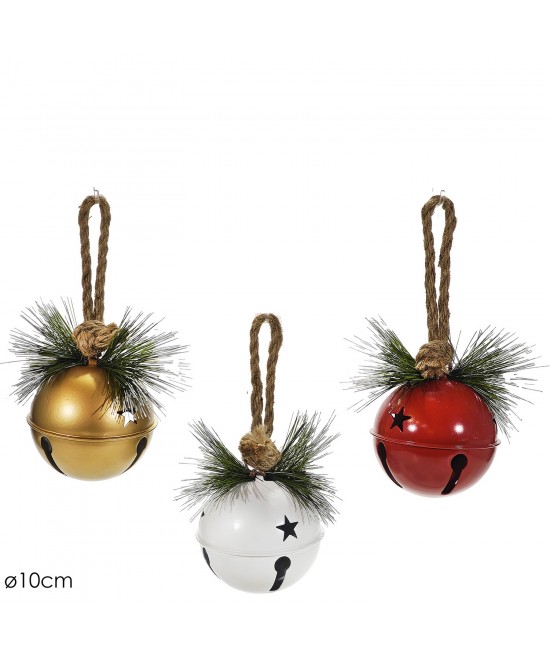 Χριστουγεννιάτικα Κρεμαστά Μπάλες Φ10cm Σε 3 Σχέδια Χριστουγεννιάτικα Κρεμαστά Μπάλες Φ10cm Σε 3 Σχέδια