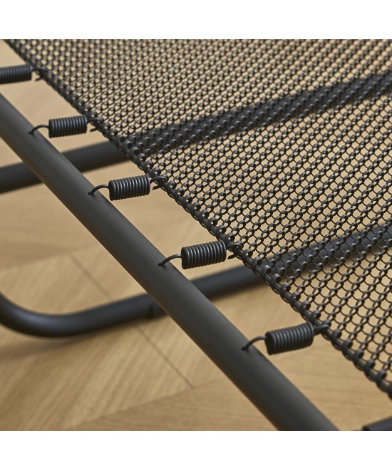 Κρεβάτι Σπαστό ArteLibre FLEXREST Με Στρώμα Πάχους 12cm Μαύρο Μέταλλο 180x80x33cm