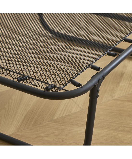 Κρεβάτι Σπαστό ArteLibre FLEXREST Με Στρώμα Πάχους 12cm Μαύρο Μέταλλο 180x80x33cm