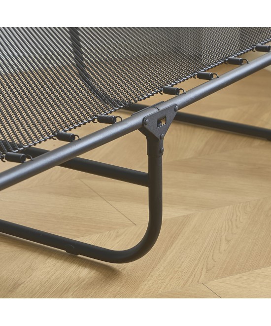 Κρεβάτι Σπαστό ArteLibre FLEXREST Με Στρώμα Πάχους 12cm Μαύρο Μέταλλο 180x80x33cm