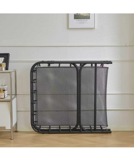 Κρεβάτι Σπαστό ArteLibre FLEXREST Με Στρώμα Πάχους 12cm Μαύρο Μέταλλο 180x80x33cm